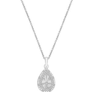 Gift Box Ready! Pear Drop Bridge Diamond Pendant 1/4 Carat Diamond only.